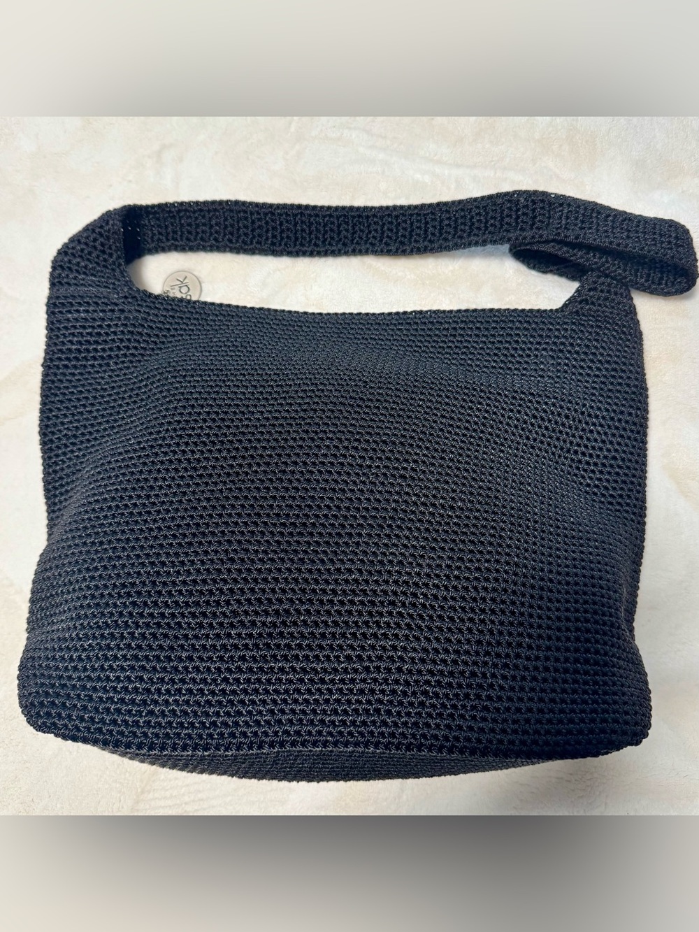 The Sak Black Crochet Shoulder Bag